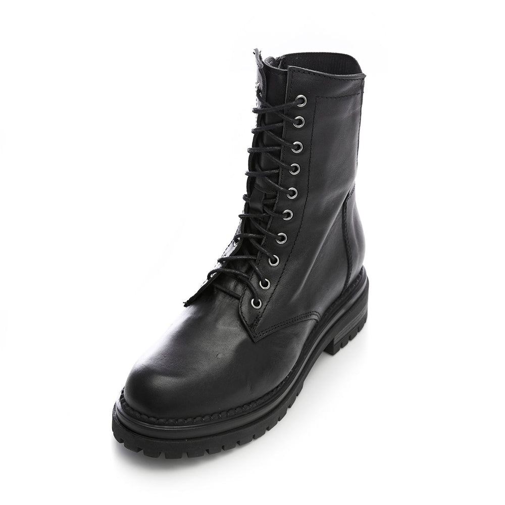 Bucker Black Leather Boots