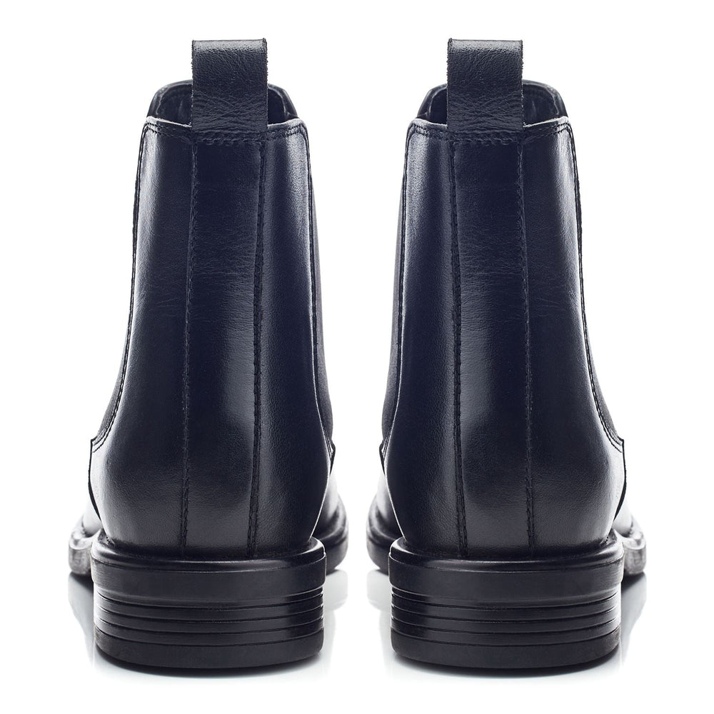 Dobby Black Leather Boots