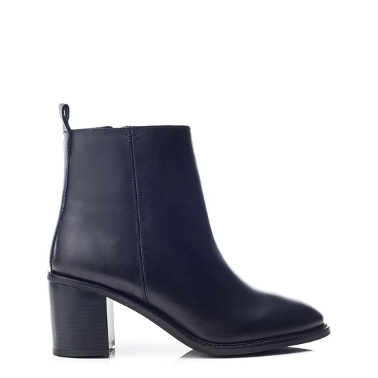 Fleur Black Leather Boots