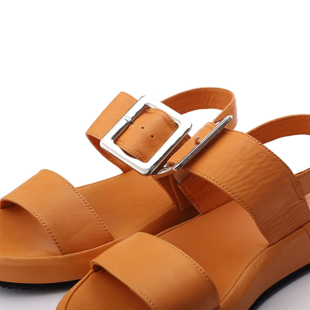 Force Orange Leather Sandals