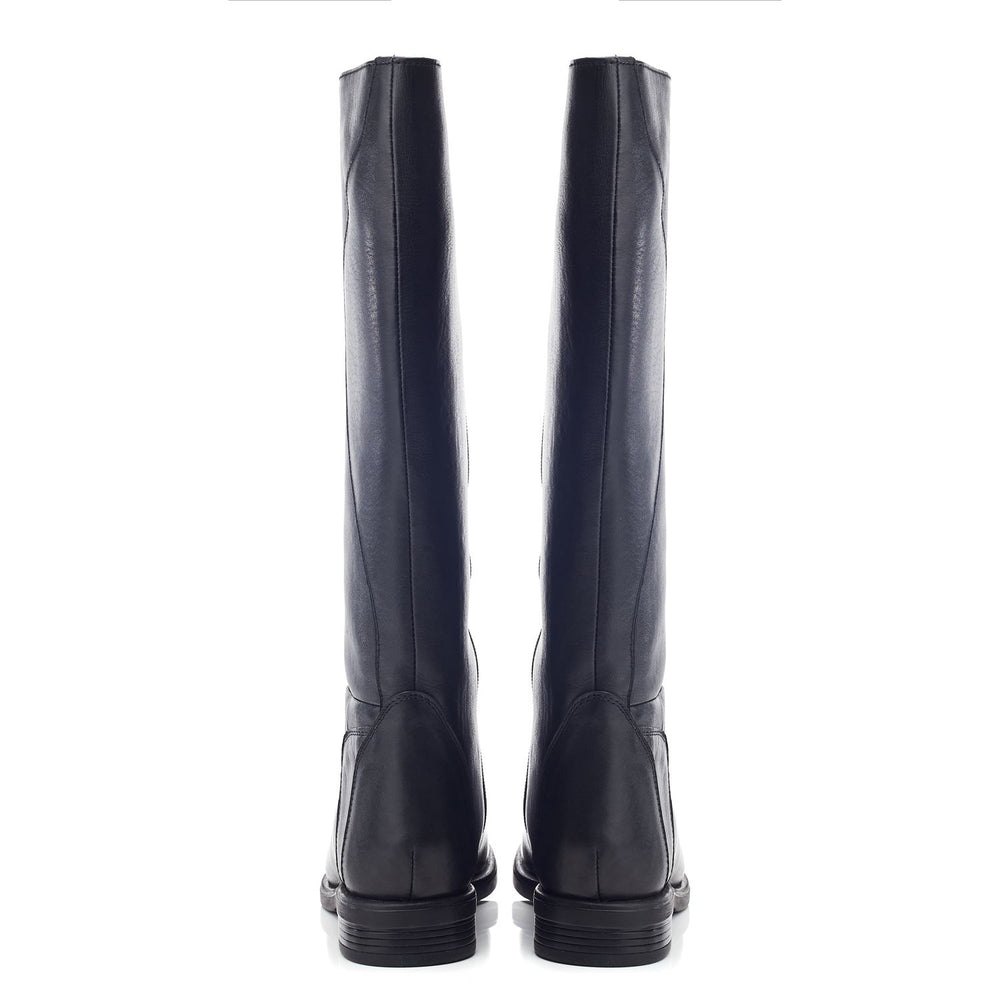 Ginny Black Leather Boots