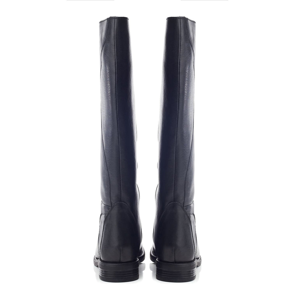 Ginny Black Leather Boots
