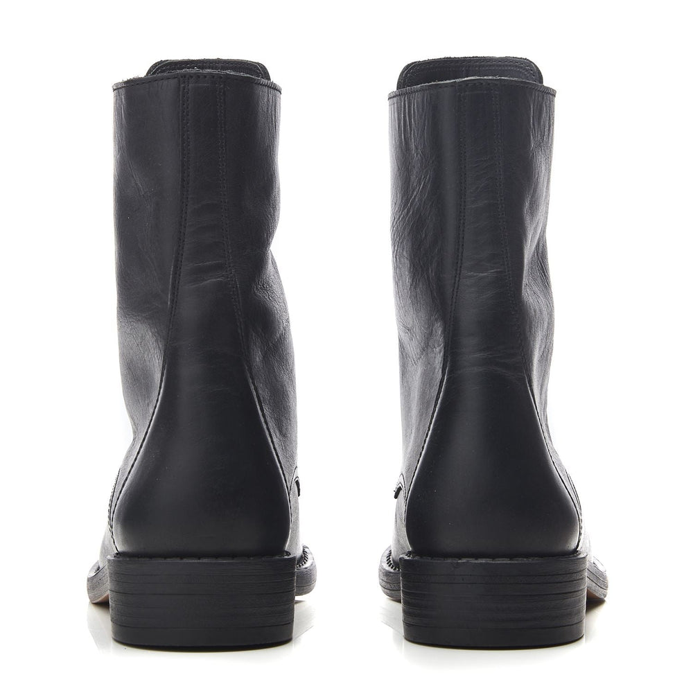 Halsey Black Leather Boots