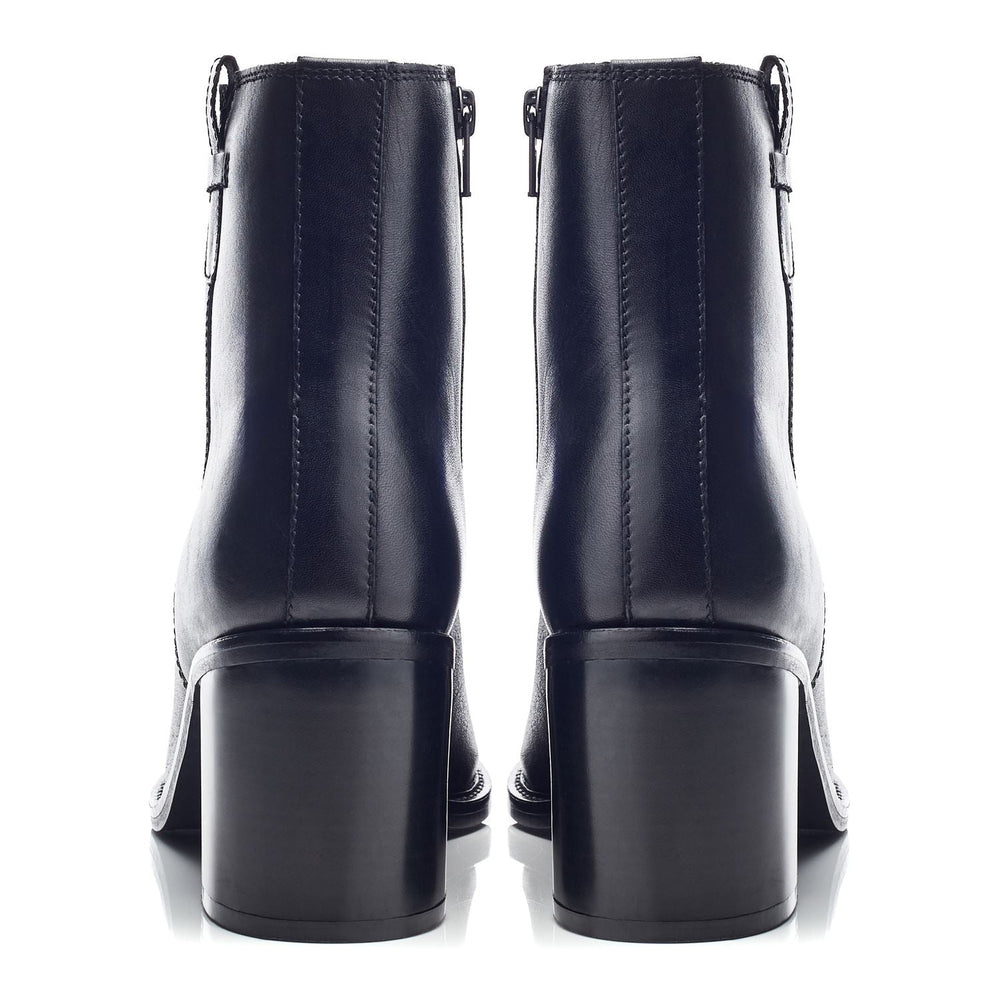 Hermoine Black Leather Boots