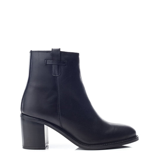 Hermoine Black Leather Boots