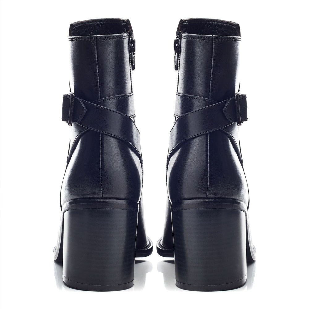 Jasmine Black Leather Boots