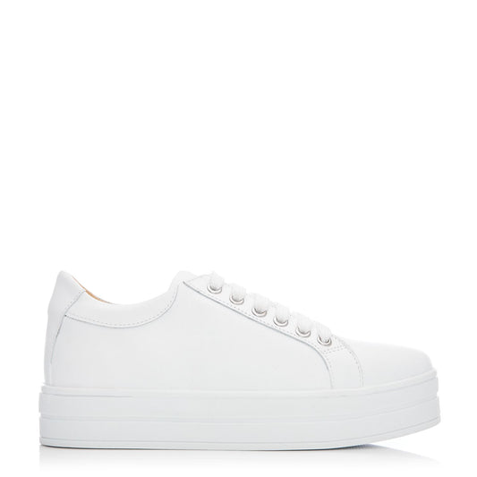 Kendall White Leather Trainers