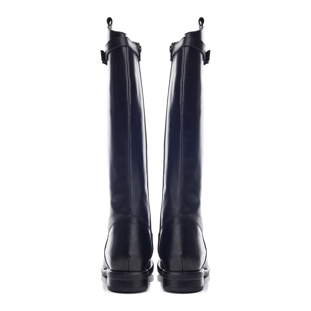Luna Black Leather Boots