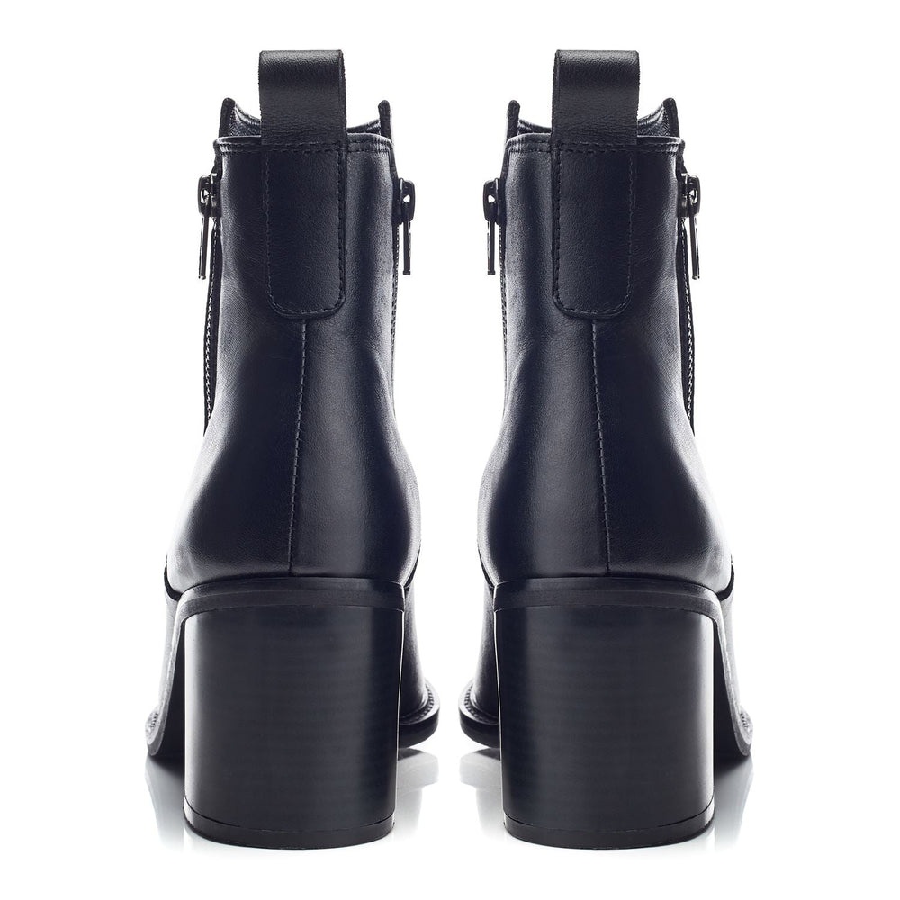 Molly Black Leather Boots