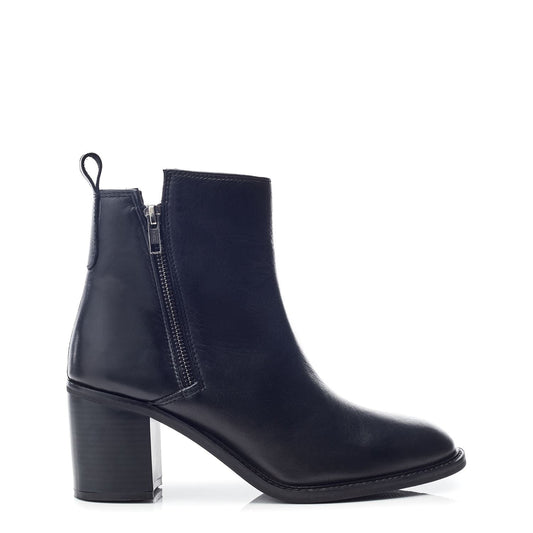 Molly Black Leather Boots