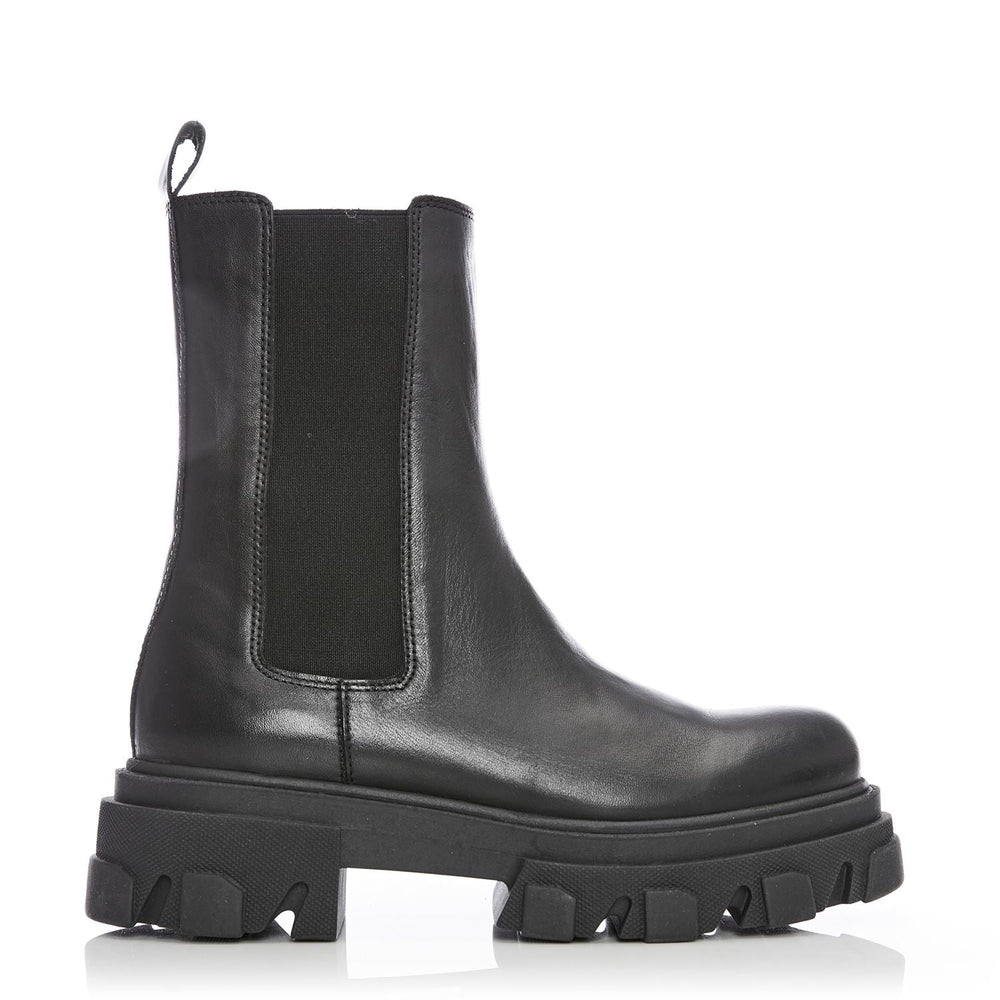 Movi Black Leather Boots