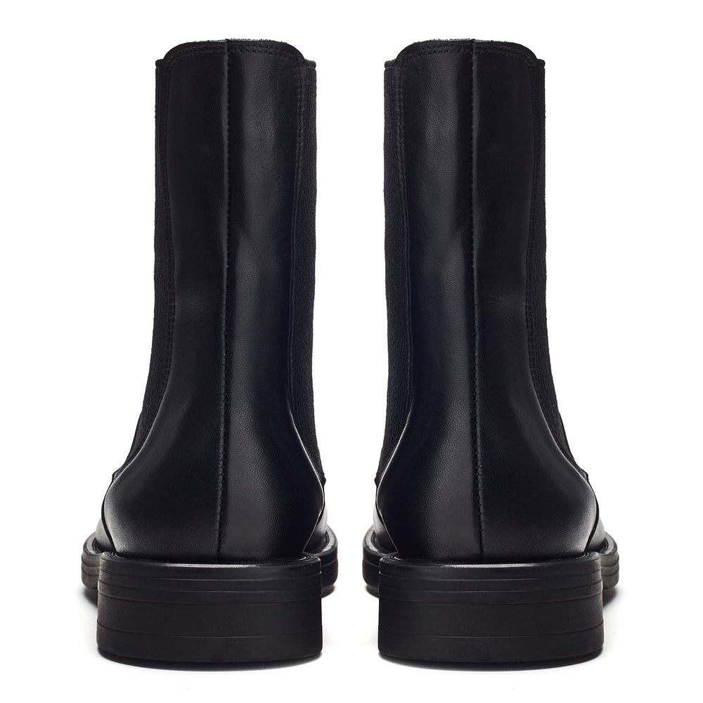 Raya Black Leather Boots