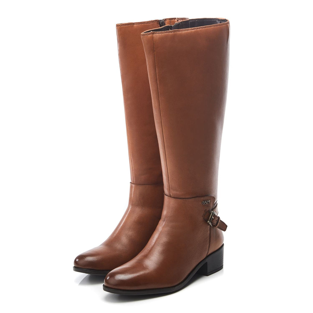 Venus Tan Leather Boots