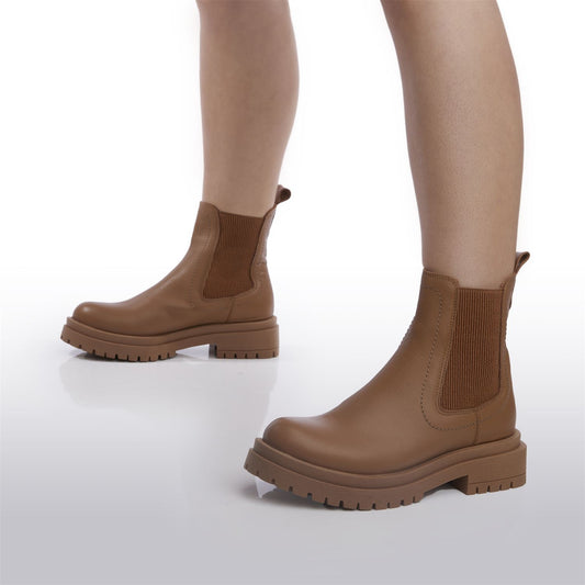 Waya Tan Leather Boots