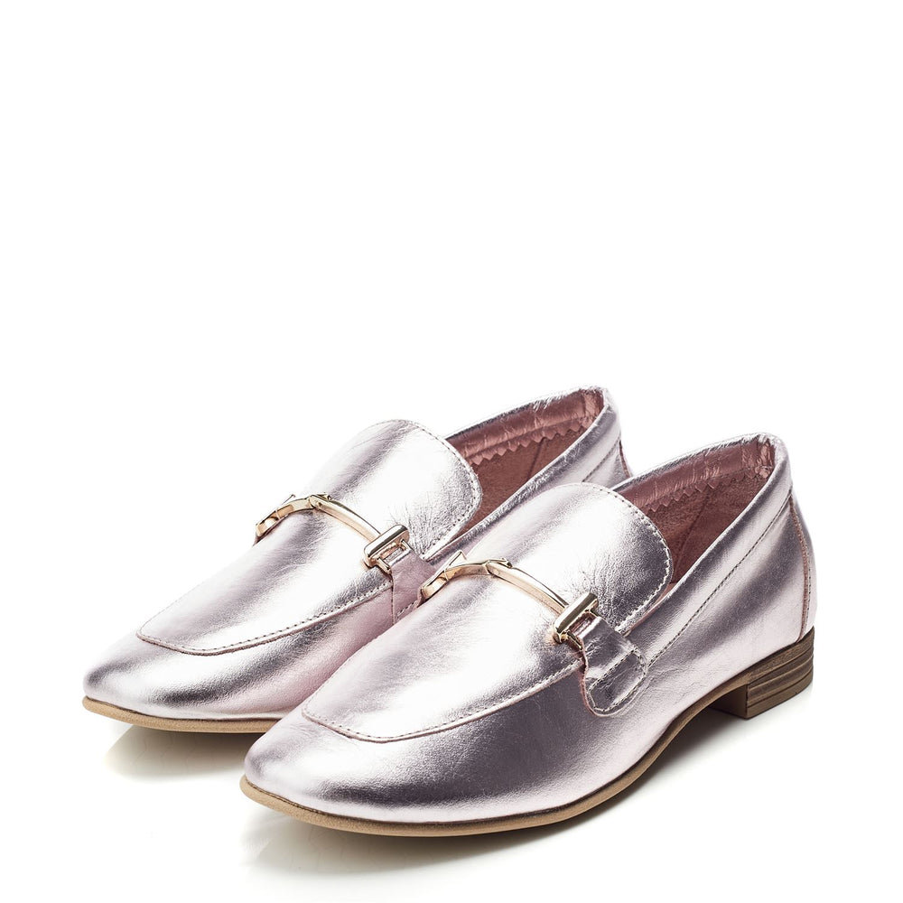 Winnie Rose Gold Leather Shoes