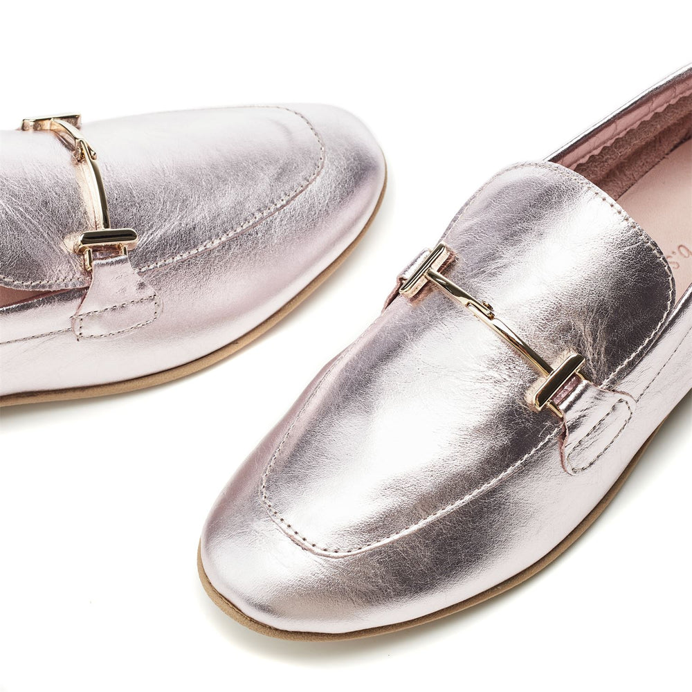 Winnie Rose Gold Leather Shoes