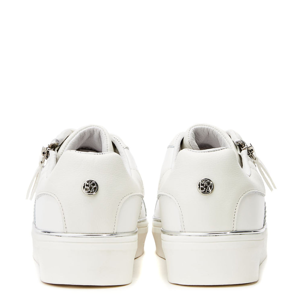 Bacary White Porvair Trainers