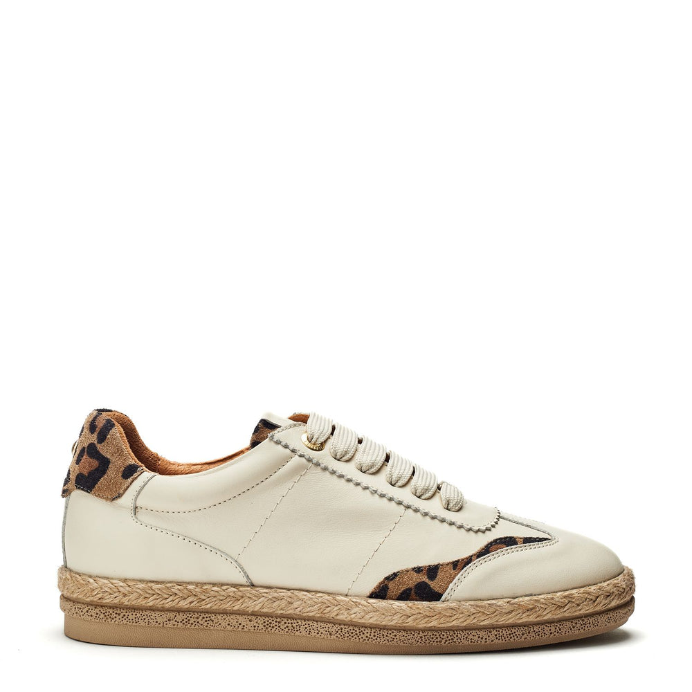 Baibe Off White Leather Trainers