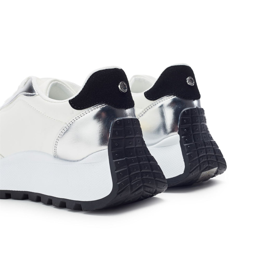 Baibine White Porvair Trainers
