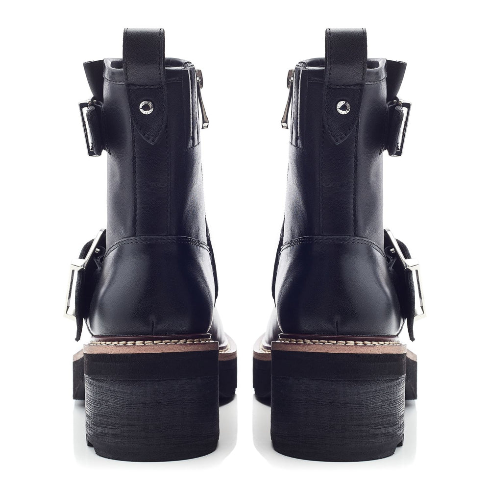 Barbel Black Leather Boots