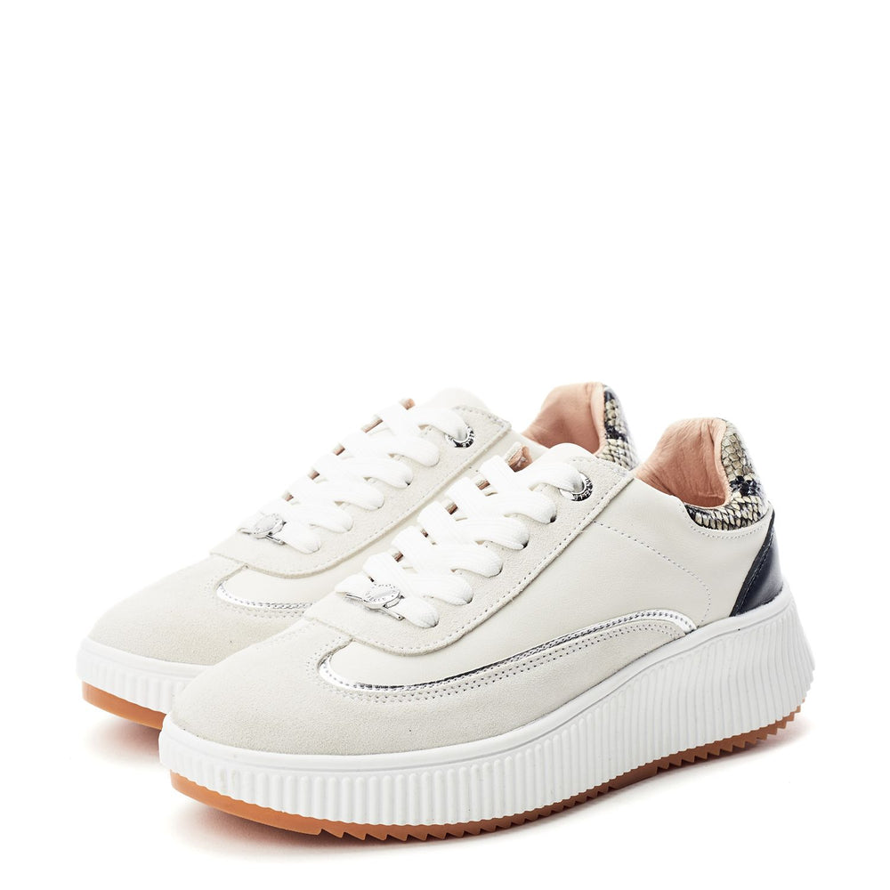 Baretti White Leather Trainers