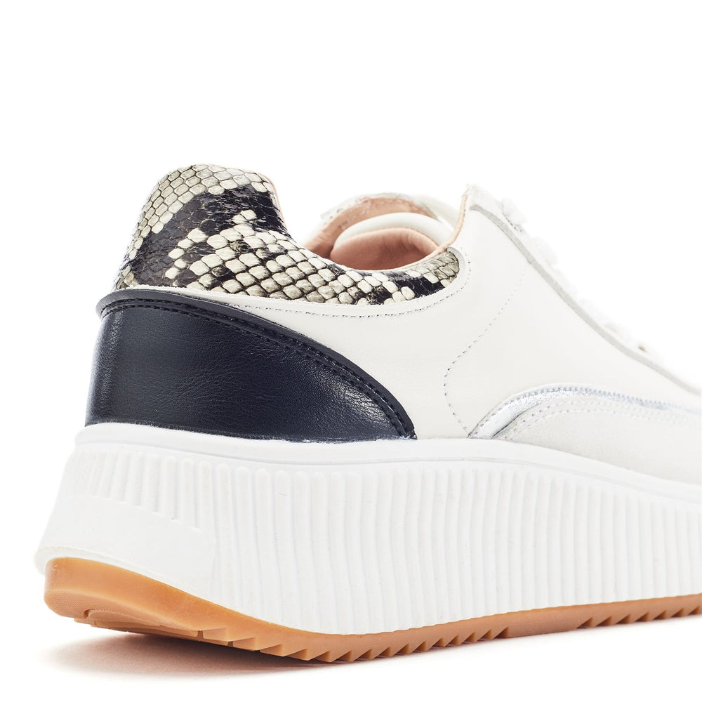 Baretti White Leather Trainers