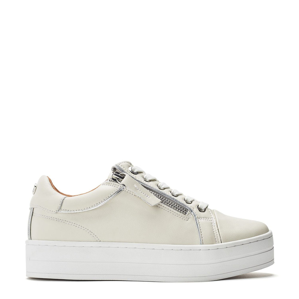 Barlli Off White Leather Trainers