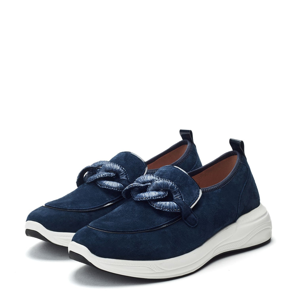 Basil Navy Suede Shoes