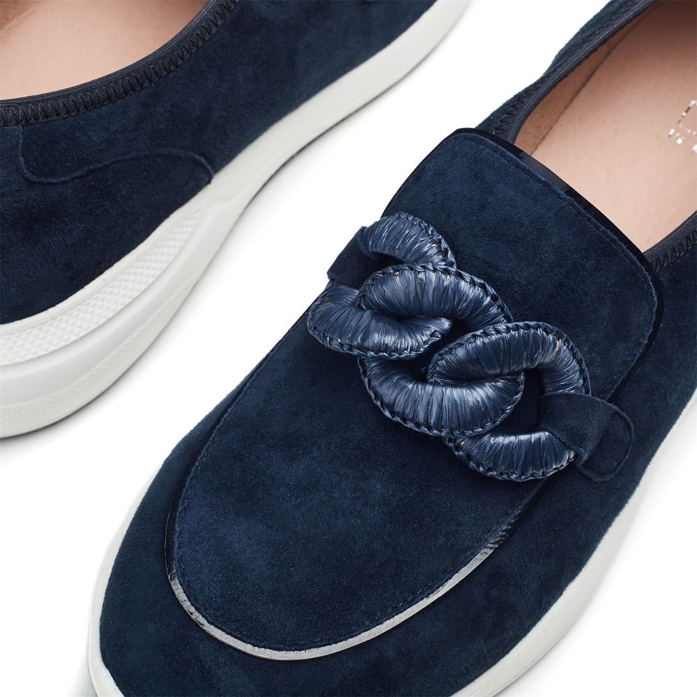 Basil Navy Suede Shoes