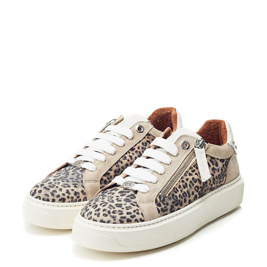 Baudry Leopard Suede Trainers