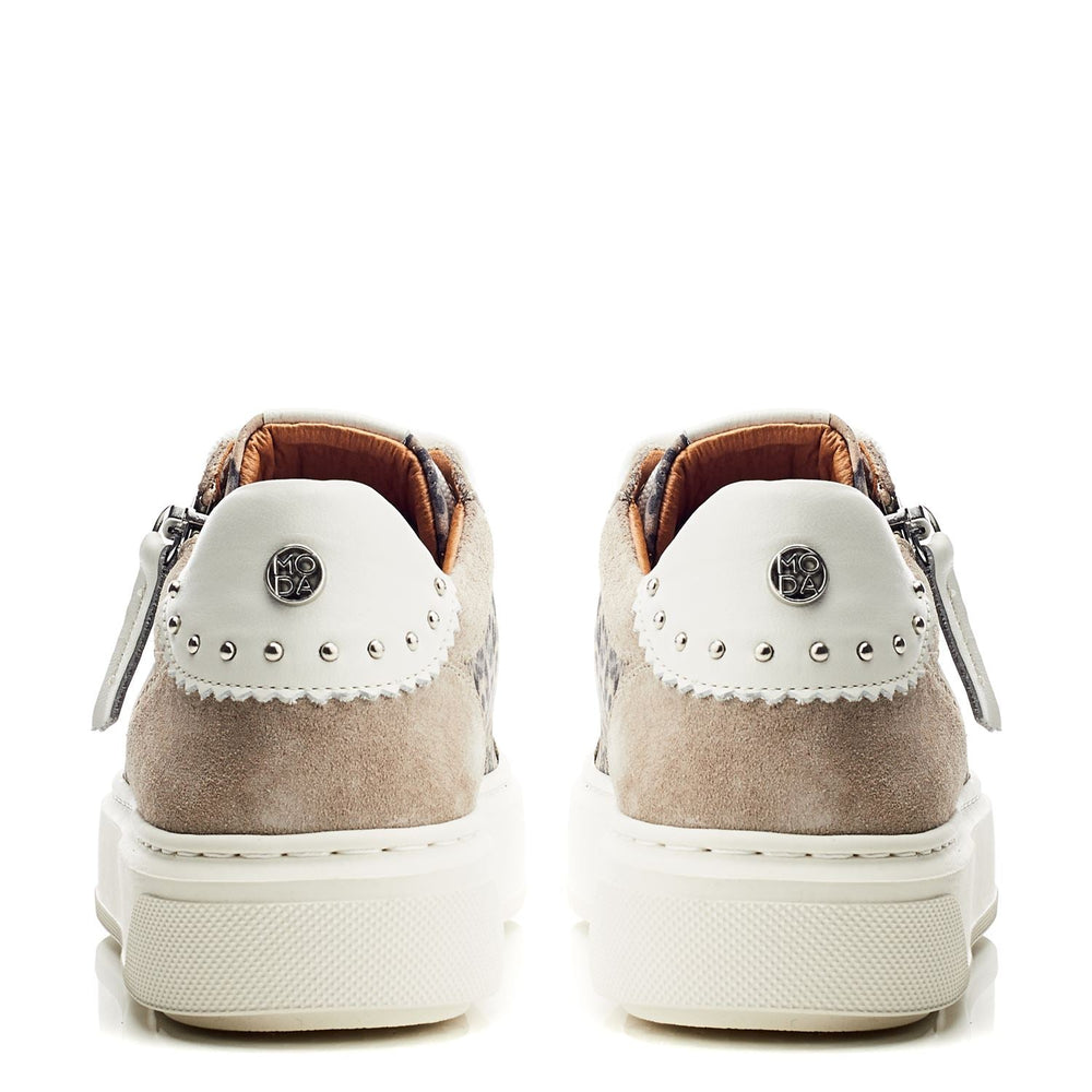 Baudry Leopard Suede Trainers