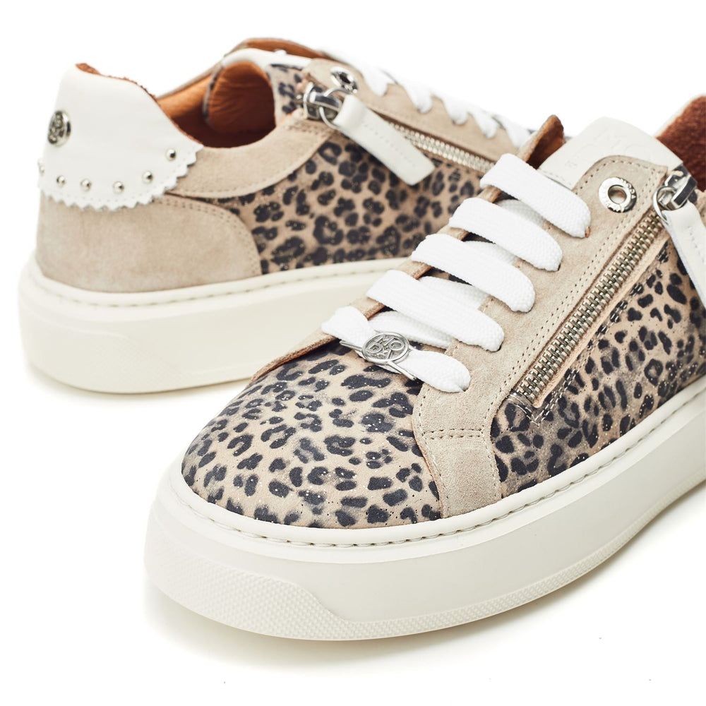 Baudry Leopard Suede Trainers