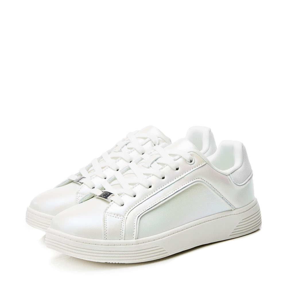 Bearly White Iridescent Porvair Trainers
