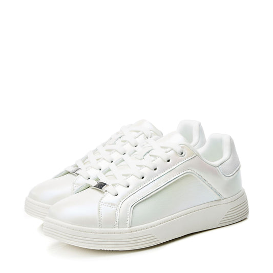 Bearly White Iridescent Porvair Trainers