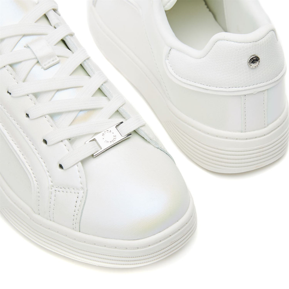 Bearly White Iridescent Porvair Trainers