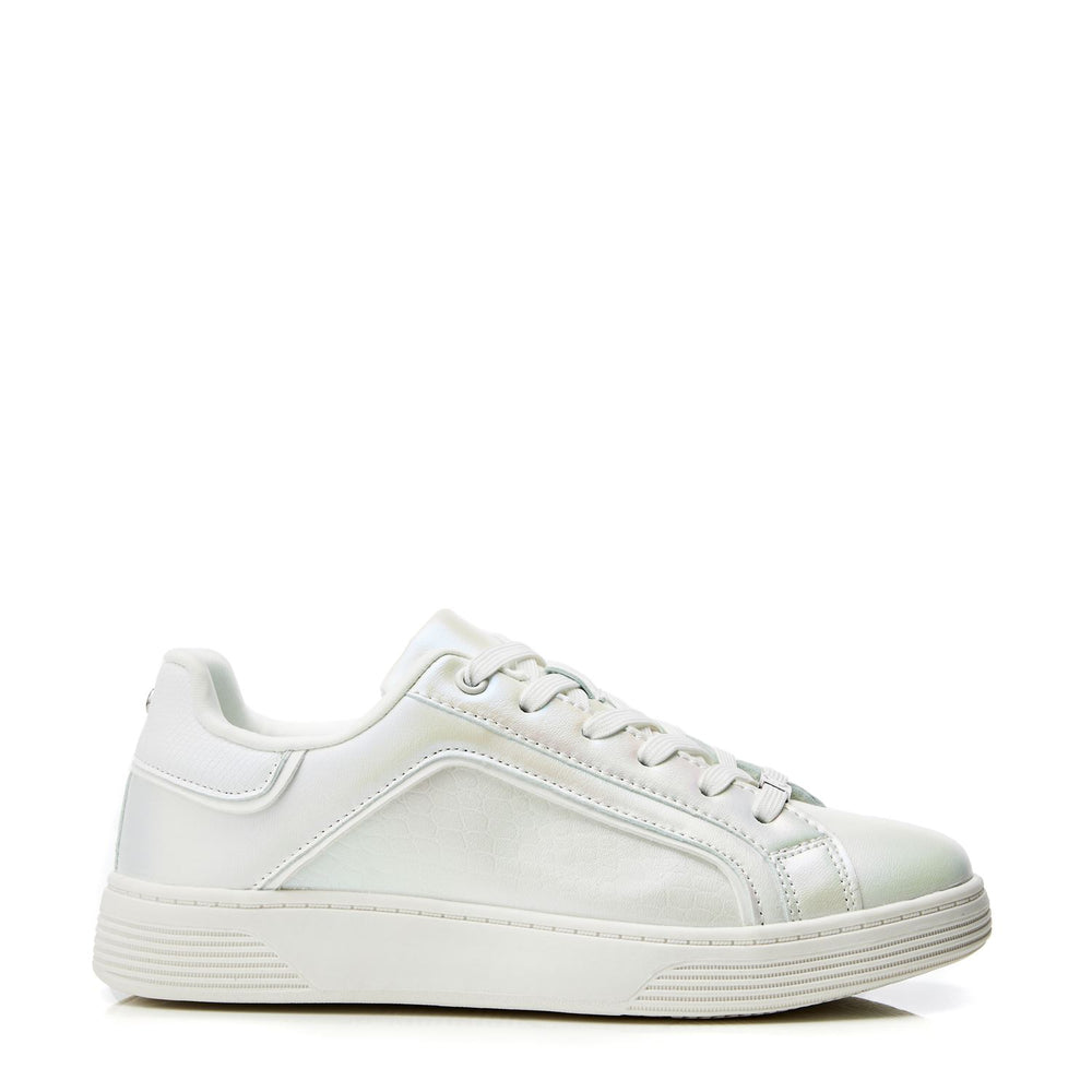 Bearly White Iridescent Porvair Trainers