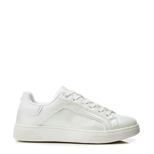 Bearly White Iridescent Porvair Trainers