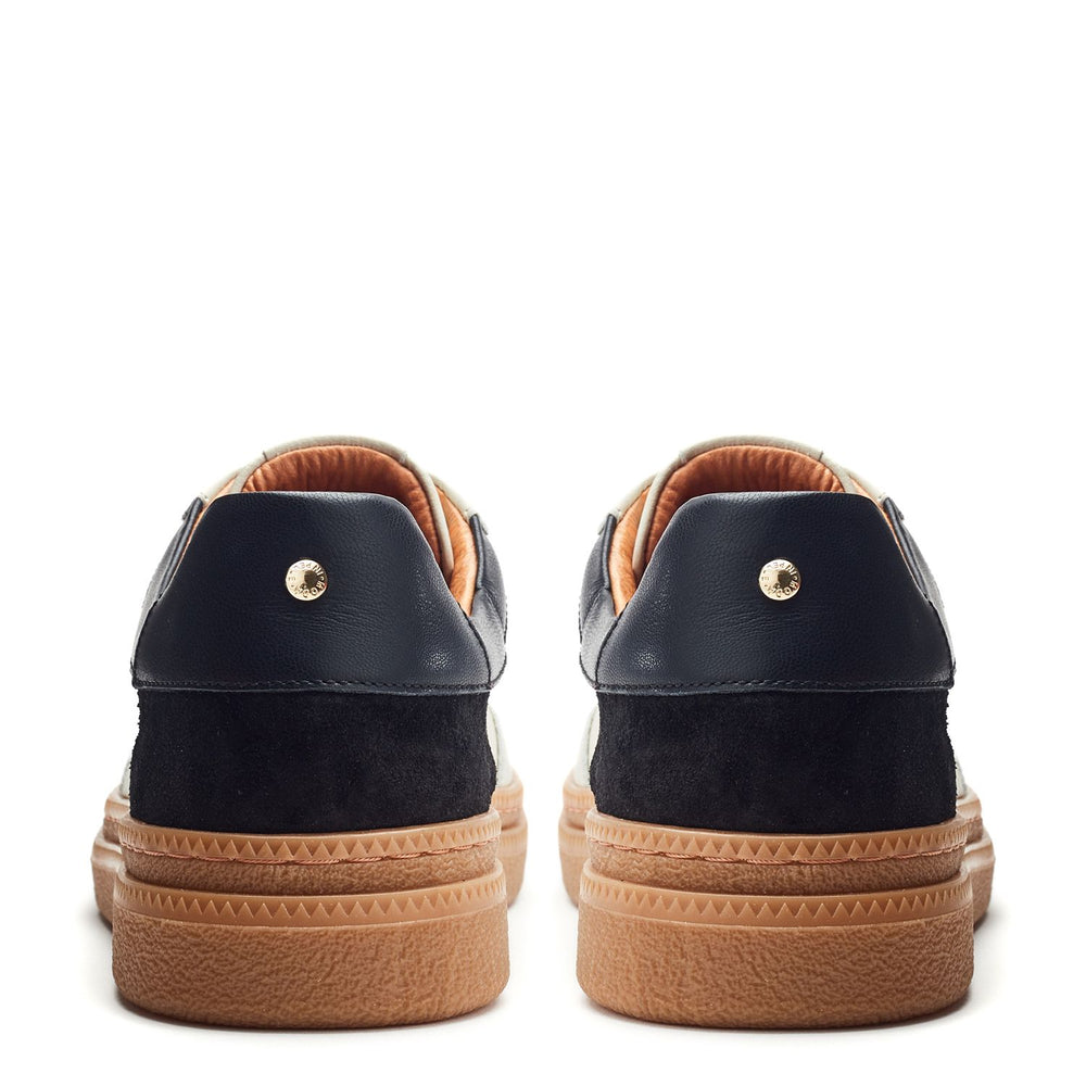 Beebalm Off White Leather Trainers