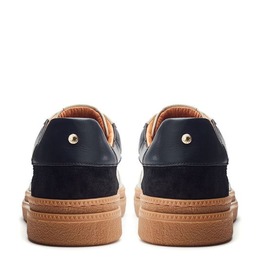 Beebalm Off White Leather Trainers