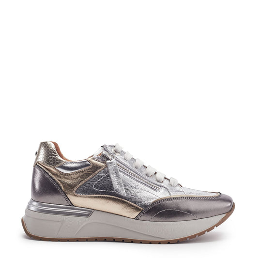 Beeli Multi Metallic Leather Trainers