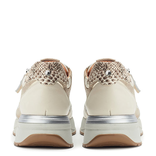 Beeli Off White Leather Trainers
