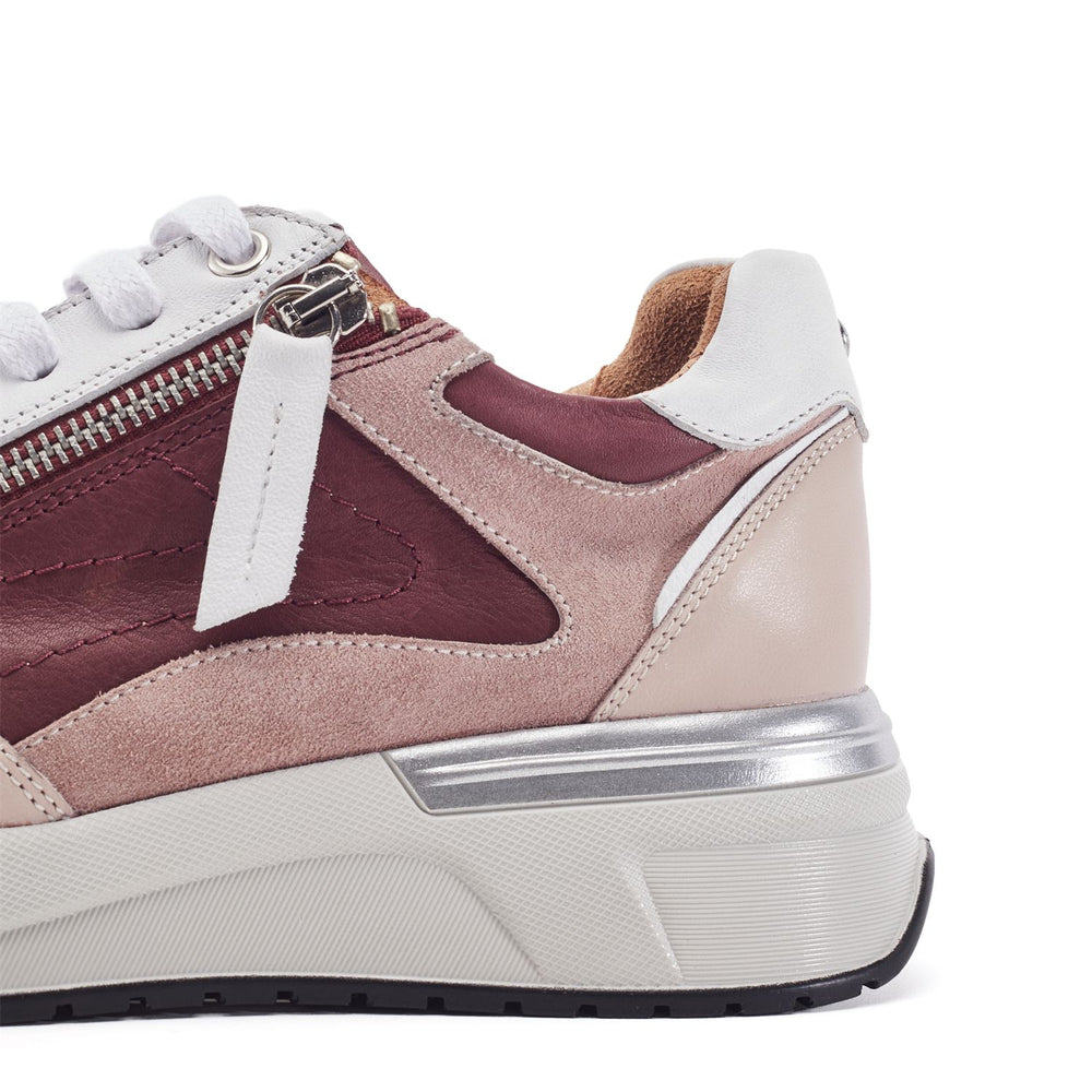 Beeli Pink Leather Trainers