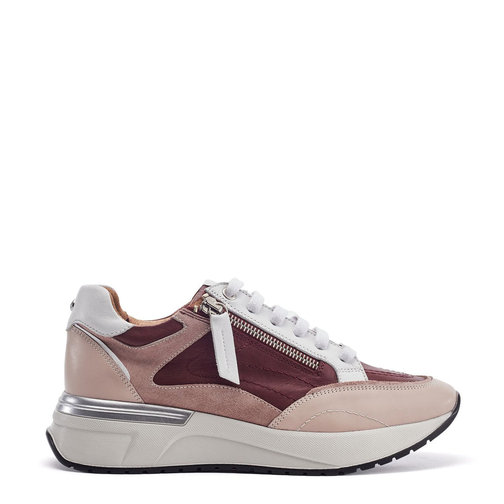 Beeli Pink Leather Trainers