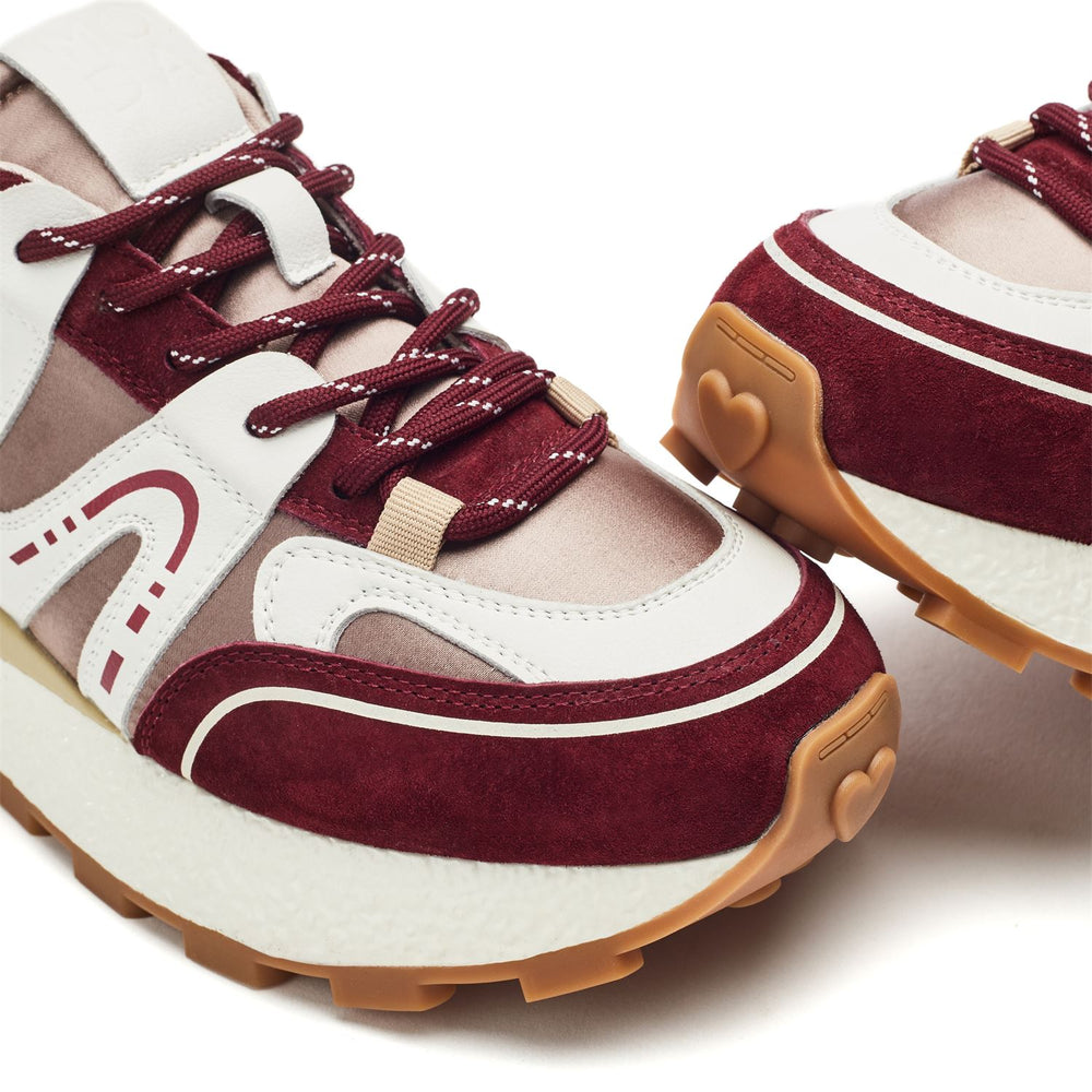 Beenie Burgundy Alcantara Trainers
