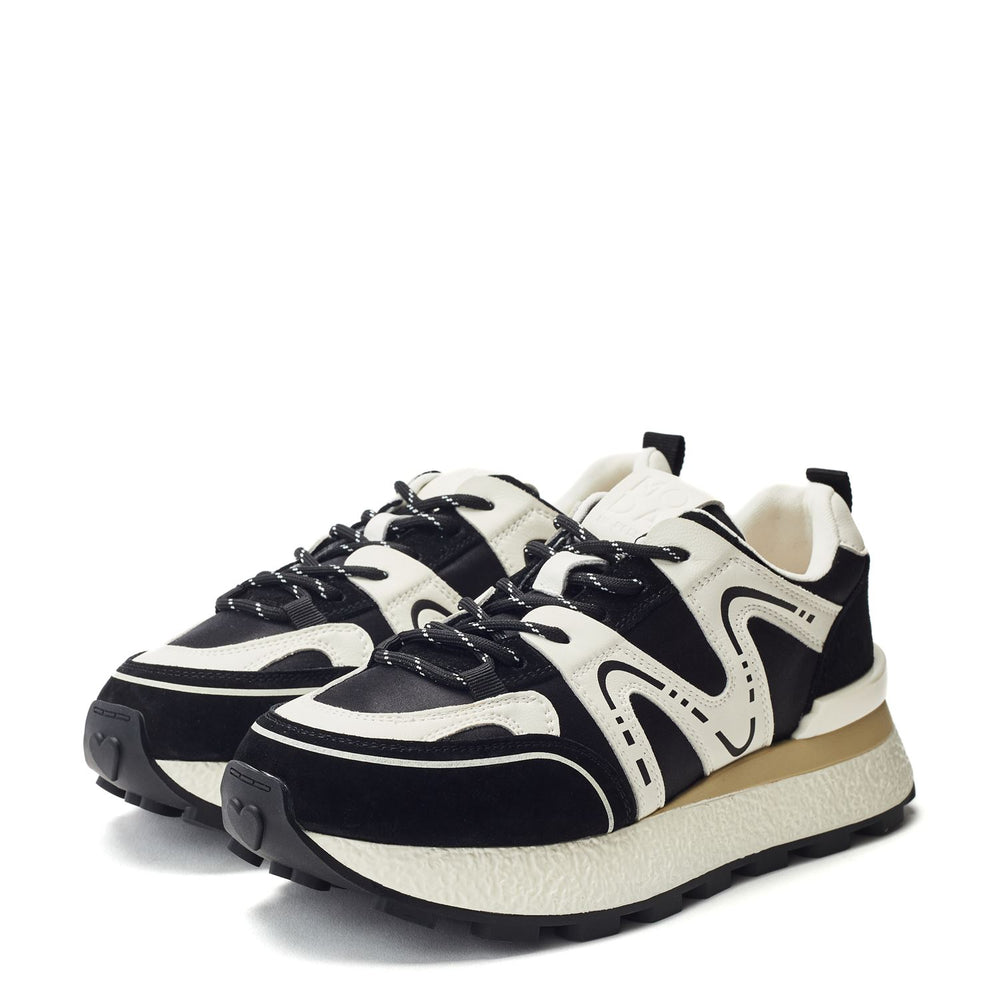Beenie Black Alcantara Trainers