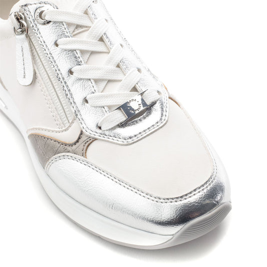 Bellaa White Porvair Trainers