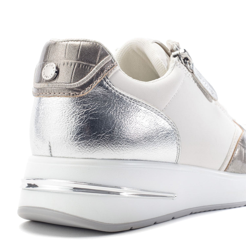 Bellaa White Porvair Trainers