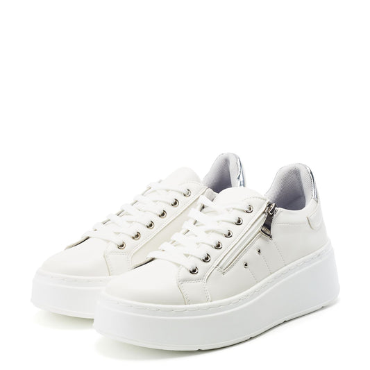 Beni White Porvair Trainers