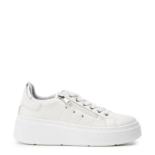 Beni White Porvair Trainers