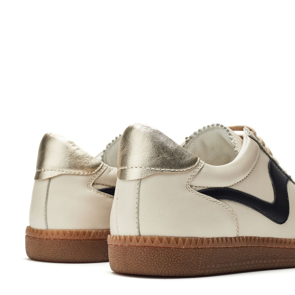 Bergamot Off White Leather Trainers